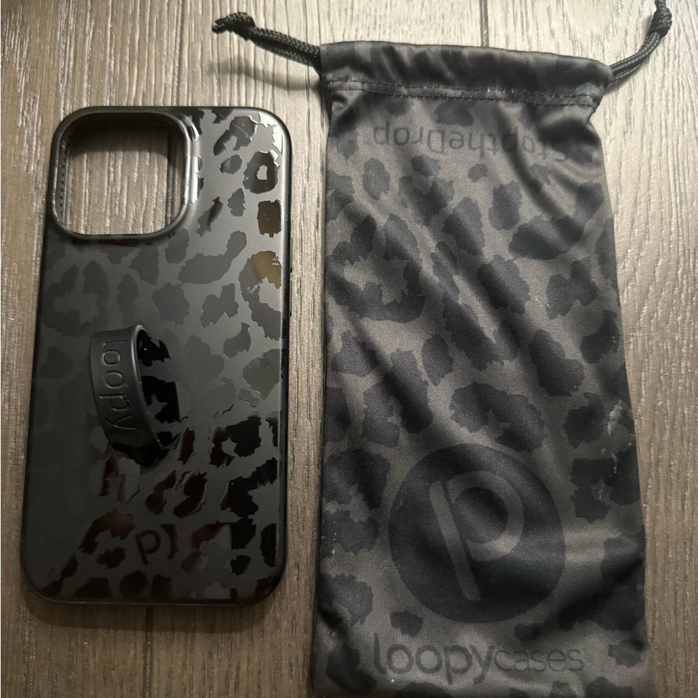 Midnight Leopard Loopy Case for iPhone 13 Pro